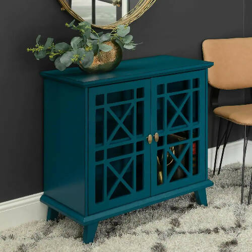 Walker Edison Gwen Fretwork Accent Console - 32-Inch Home Office Garden online marketplace