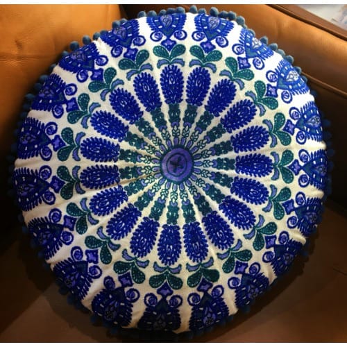 Indian Mandala Round Home Cushion Pillow Bohemian Weave