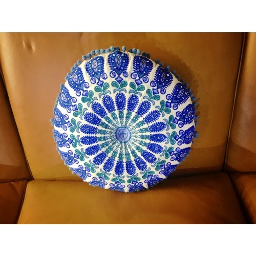 Indian Mandala Round Home Cushion Pillow Bohemian Weave