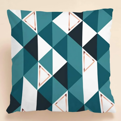 Nordic Geometric Triangle Cushion