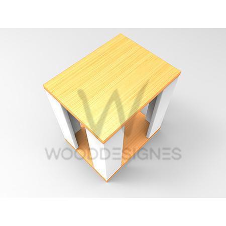 Jella Series; Side Table (Golden Brown and White)