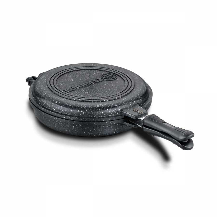 Korkmaz Duplo Round 28 cm Frying Pan with Black Lid