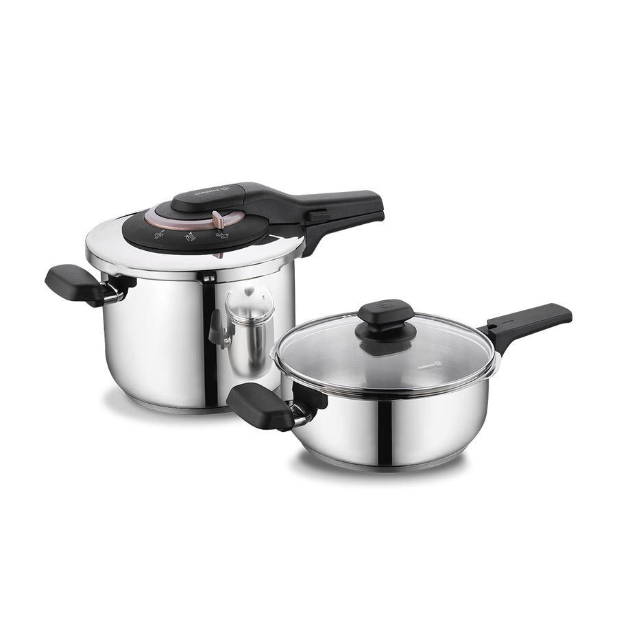 Korkmaz Vita Plus Quattro 4-Piece Pressure Cooker Set