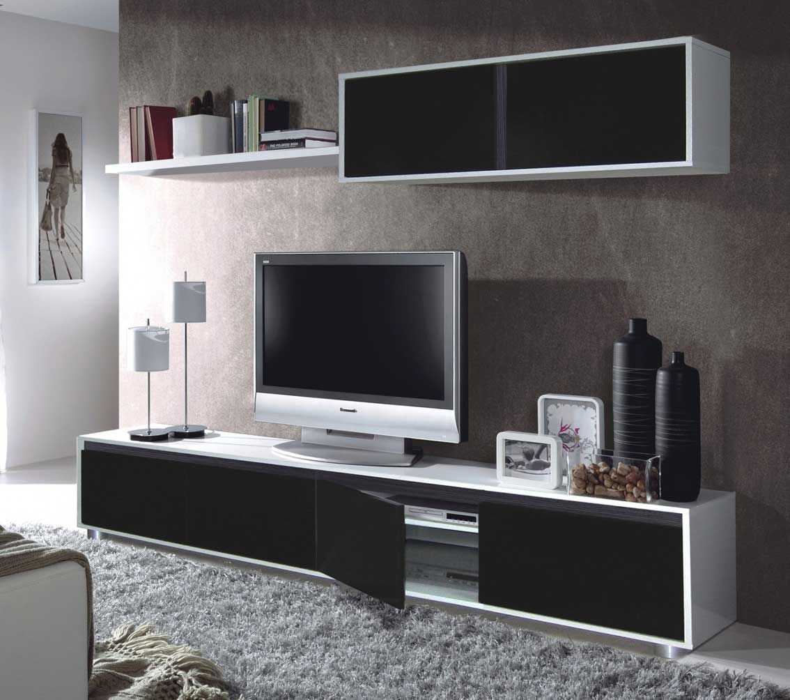 Koyen-Welt tv unit living room furniture set modular media wall white melamine