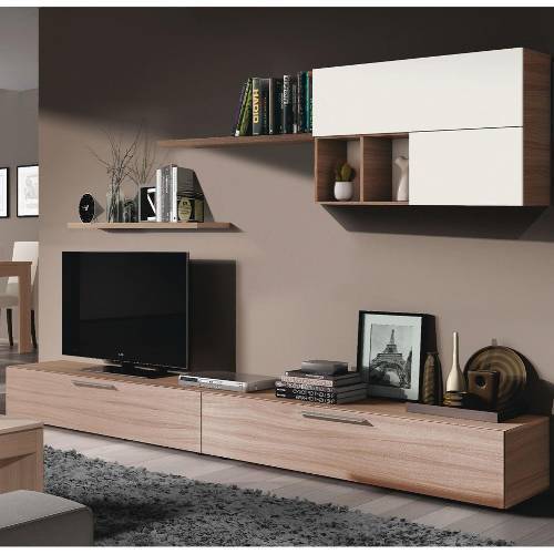 Living Room Furniture Set Tv Stand Hanging Display Unit Floating Shelf