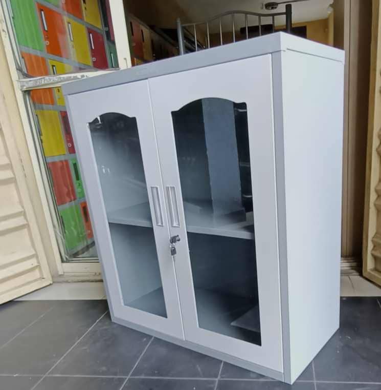 Low Height Glass Door Metal Cabinet