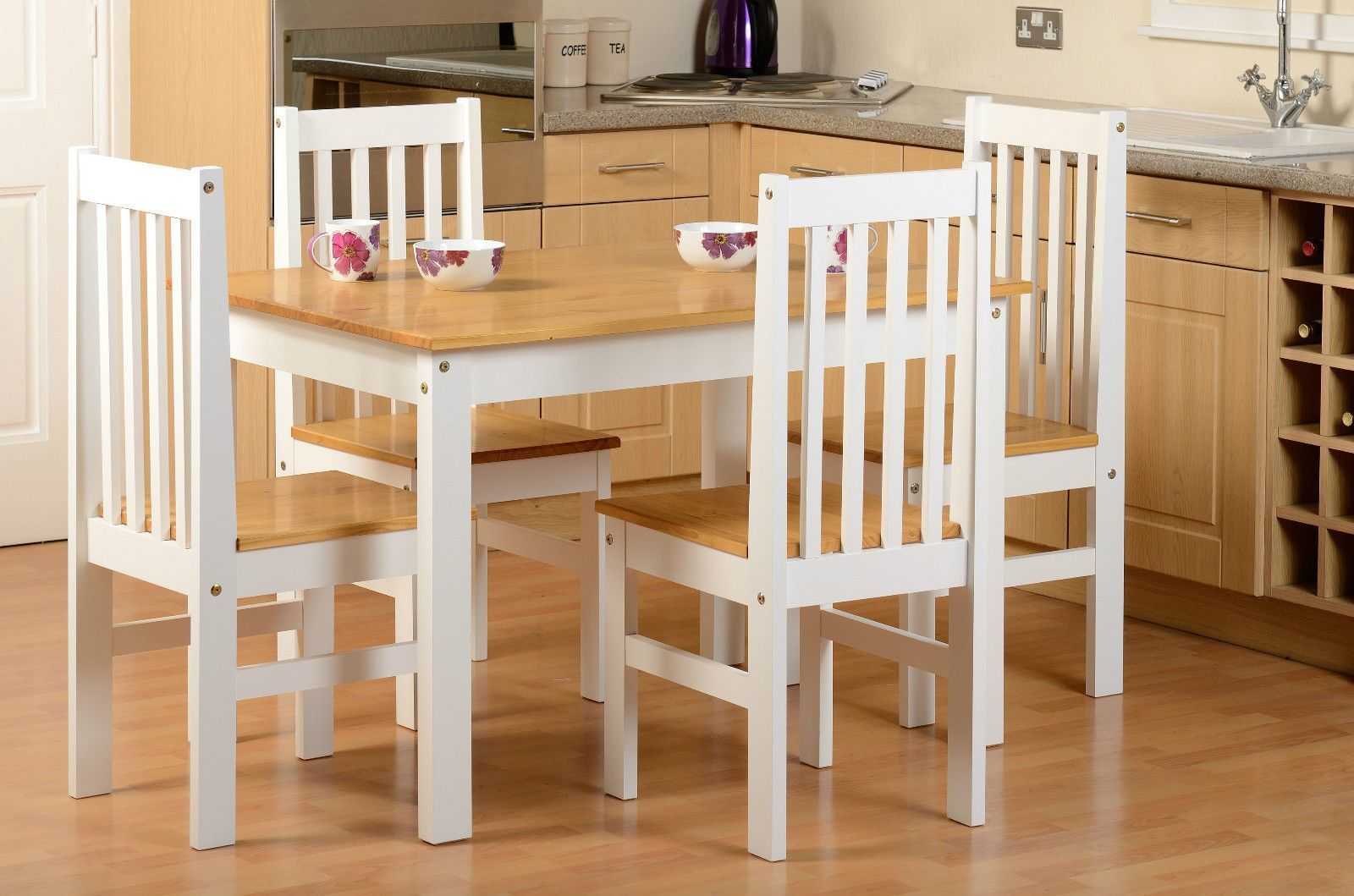 Ludlow White Pine 4 Seater Dining Set Home Office Garden | HOG-HomeOfficeGarden | online marketplace