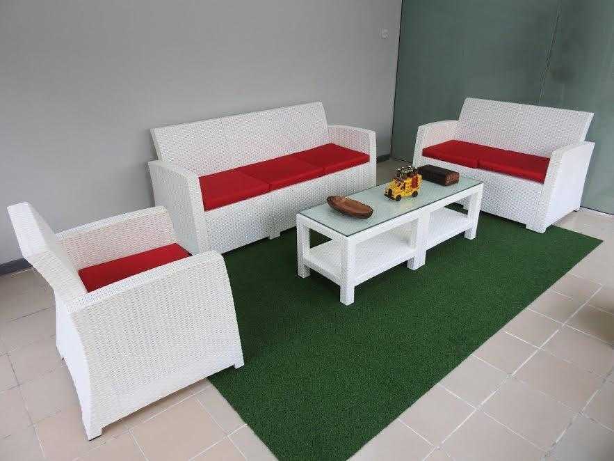 Lugano 6-Seater Lounge Set-White