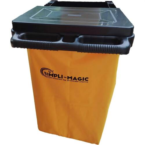 Simpli-magic Commercial Janitorial Cart With 25 Gallon Collection Bag - Black