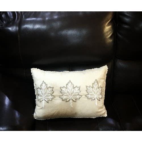 Magaschoni Hand-woven Down Floral Throw Pillow