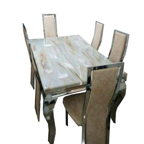 Marble Dining Table & 6 Chairs
