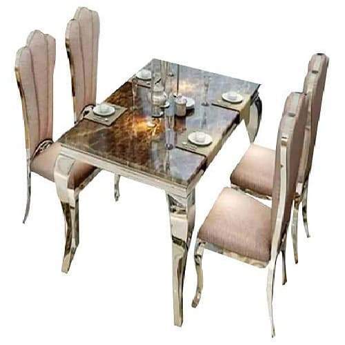 Marble Top 6 Seater Dining Set