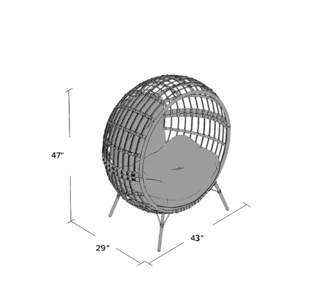 Mcanally Round Ball Chair with Cushions