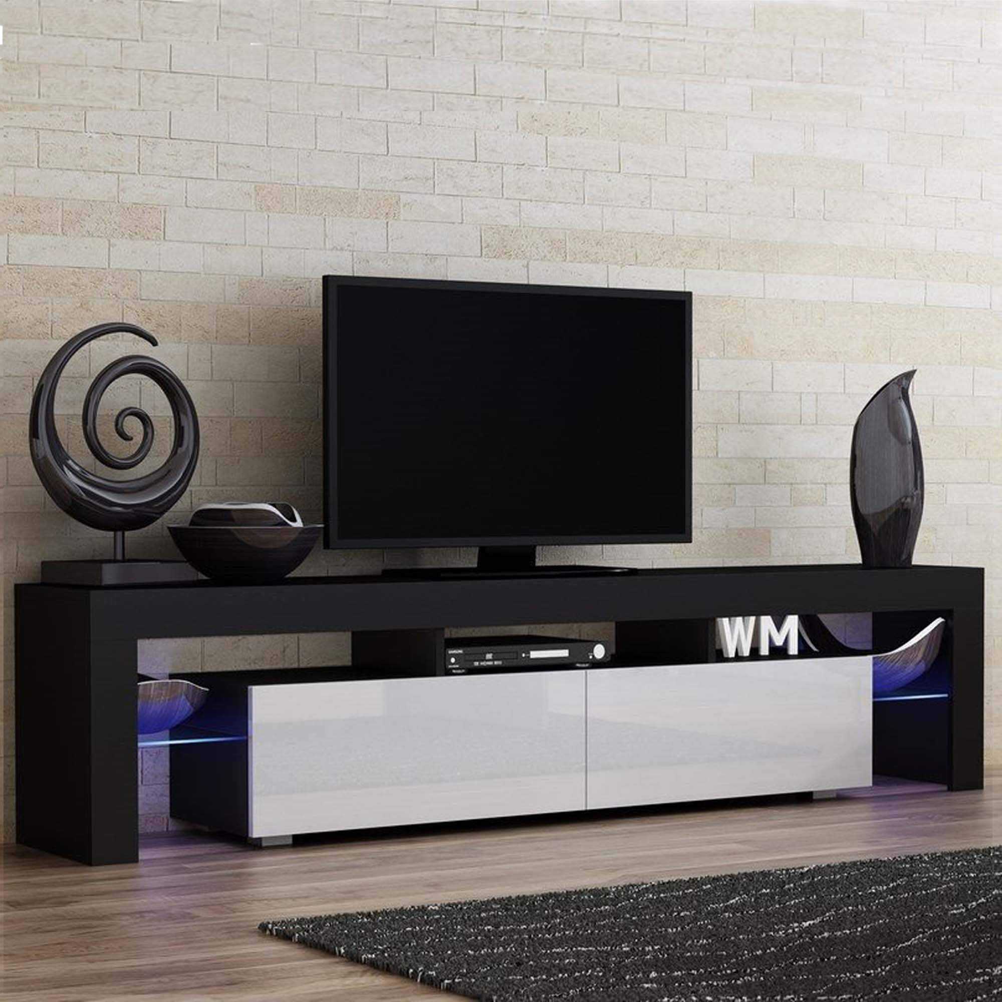 Modern LED TV Stand-High Gloss Facing