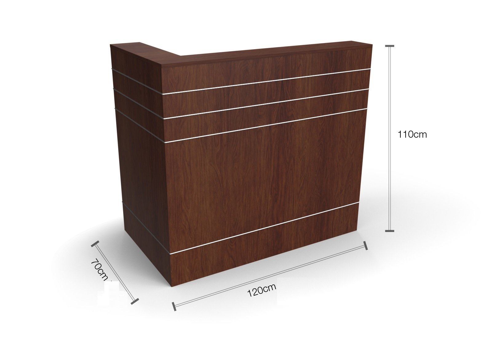 Modern Wood Reception Table - 1.2mtr. Order @HOG Online