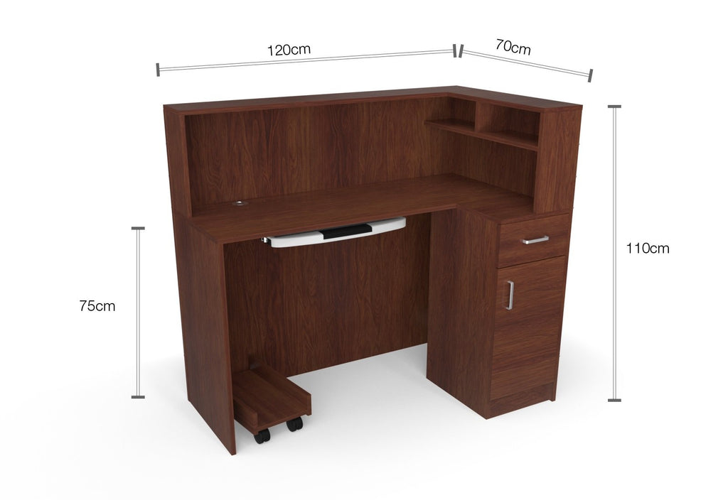 Modern Wood Reception Table - 1.2mtr. Order @HOG Online