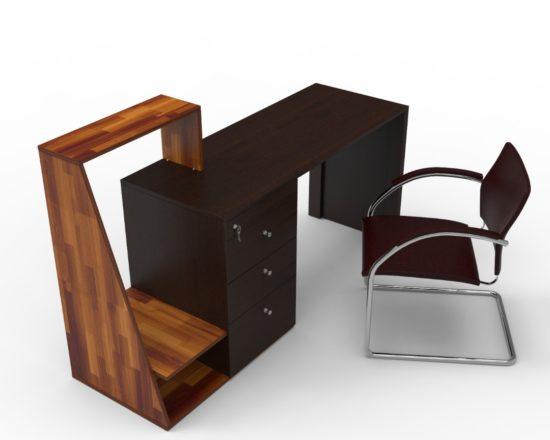 Monet series office table (Dark-brown and Teak-16424610529377 HomeOfficeGarden Home Office Garden | HOG-HomeOfficeGarden | HOG