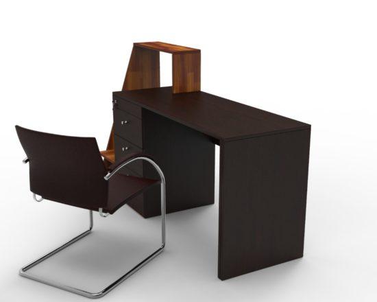 Monet series office table (Dark-brown and Teak-16424611283041  HomeOfficeGarden Home Office Garden | HOG-HomeOfficeGarden | HOG