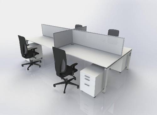 Monreal 4 Seater Workstation