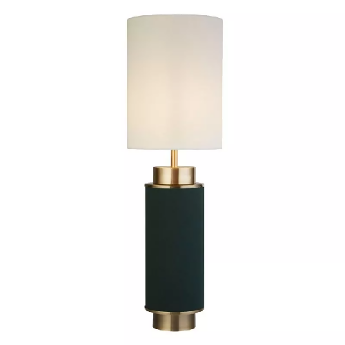 Flask Table Lamp - Dark Green & Antique Brass