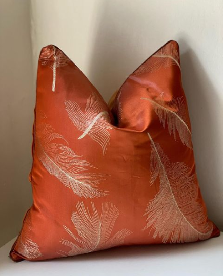Orange Pattern on Blend Pillow