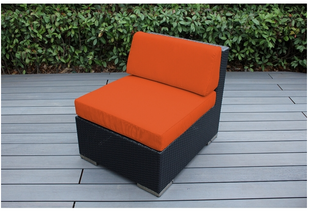 Outdoor Patio Wicker/Rattan Furniture - Armless Chair