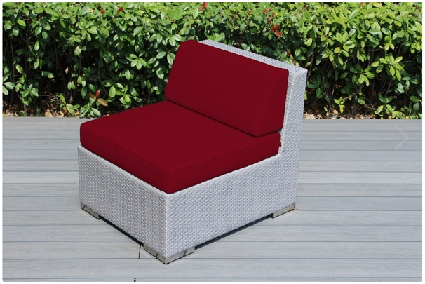 Outdoor Patio Wicker/Rattan Furniture - Armless Chair