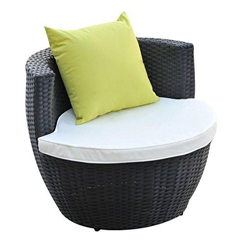 Outsunny 1-Piece Outdoor Stacking Rattan Patio Chair