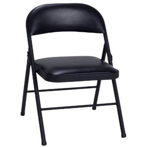 Padded Folding Chair - Black