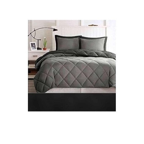 Plain Grey Duvet,Bedsheet With Pillow Cases