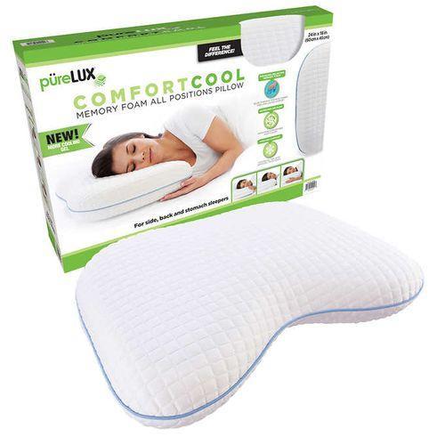 PureLUX Comfort Cool Memory Foam All Positions Pillow Z-GEL Technology