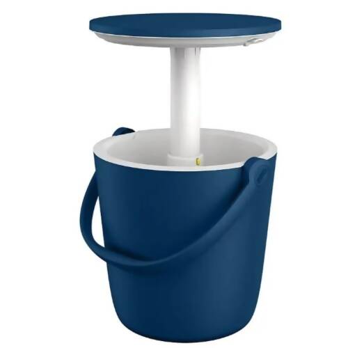 Keter Go Bar Beer & Wine Cooler With Handle - Pop Up Outdoor Table - Blue