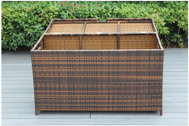 Rattan Cushion Storage Deck Box - Large