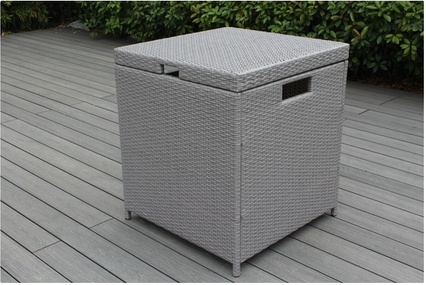 Rattan Cushion Storage Deck Box - Small