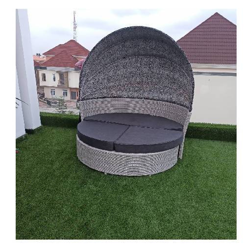 Rattan Sunbed Outdoor Furniture With Canopy