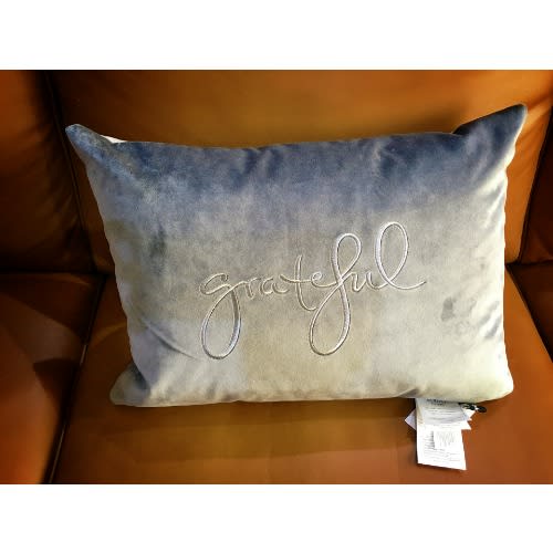 Rodeo Home Grey Decorative Soft Velvet Rectangular Lumbar Pillow