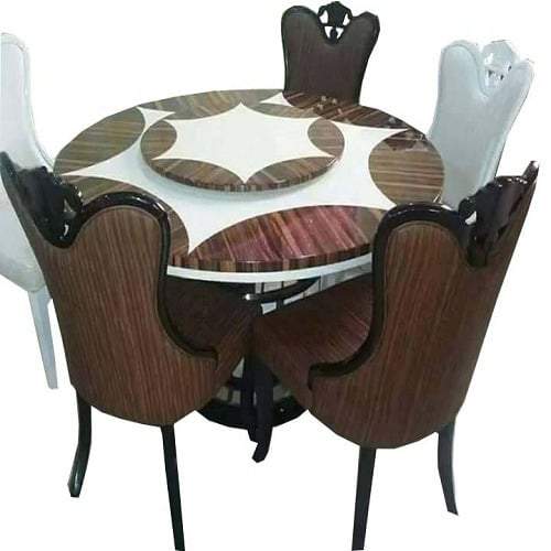 Round Marble Dining With 6 Chairs