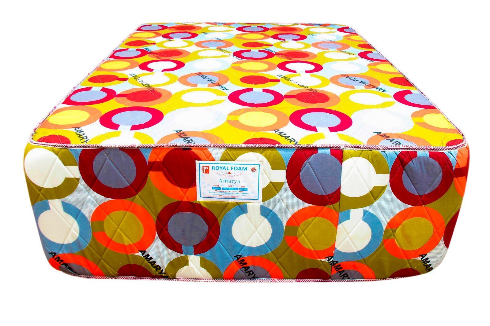 Royal Amarya-Poly Cotton Fabric Side Quilted Mattress - [75 x 54 x 14"] [6ft x 4.4ft x 14inches](Lagos Only)