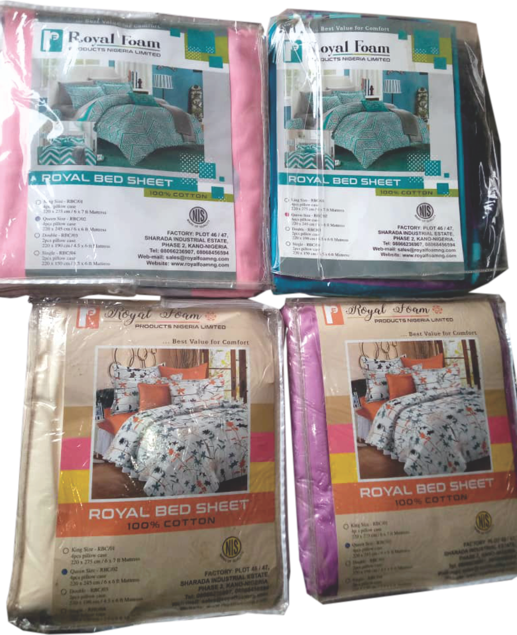 Royal Bed Sheet 100% Cotton(Lagos Only)