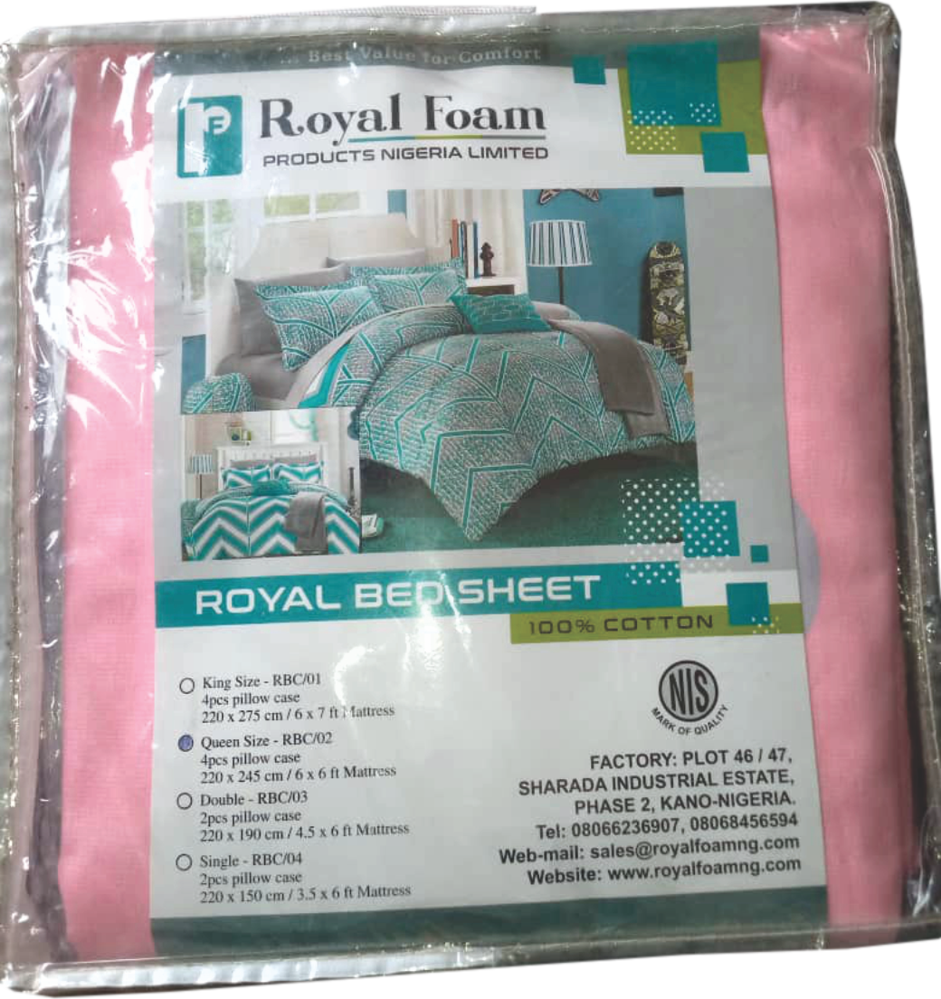 Royal Bed Sheet 100% Cotton(Lagos Only)