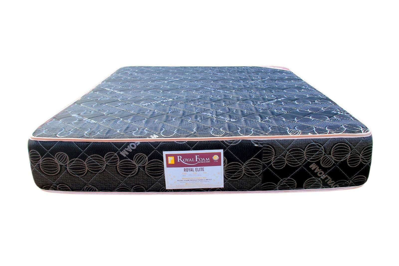 Royal Elite Semi Orthopedic - Jacquard - Fully Quilted 190X180X25CM(6ft x 6ft x 10inches)(Lagos Only)