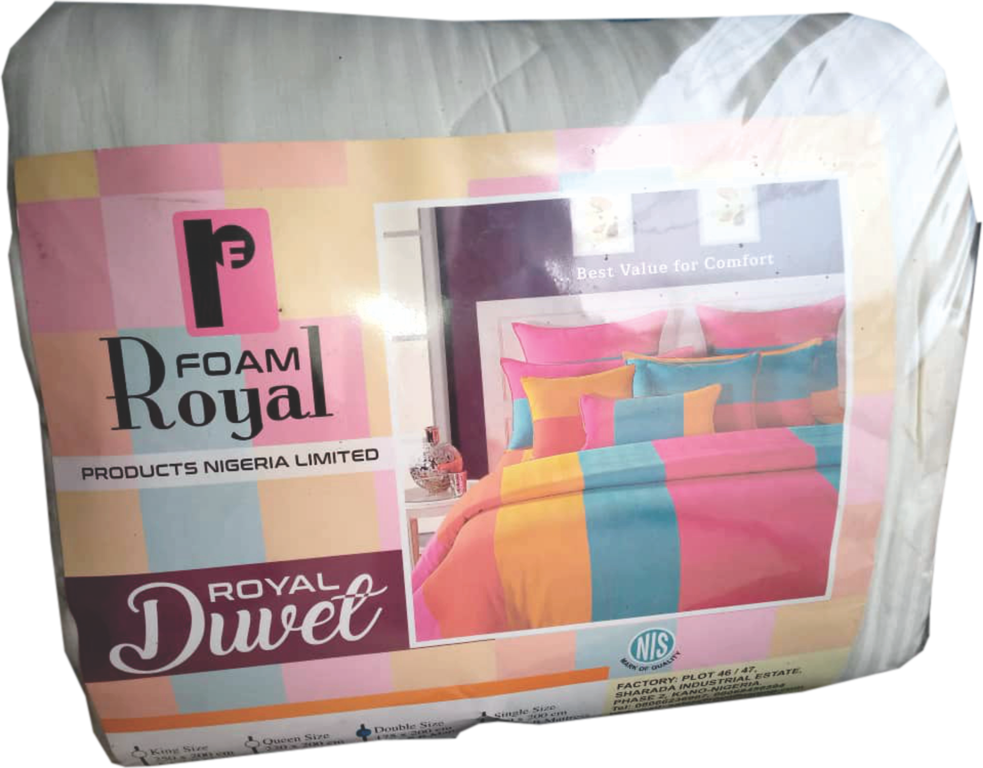 Royal Foam Fiber Duvet 6ft x 7ft - King Bed Size (Lagos Only)