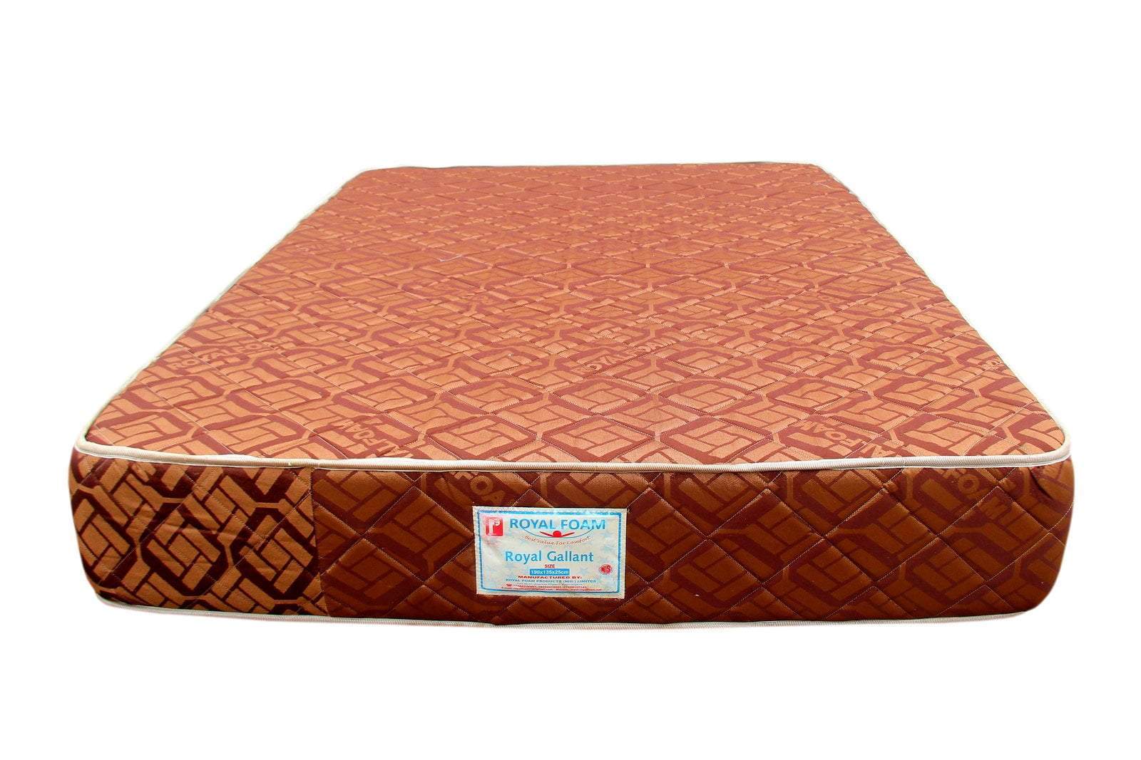 Royal Gallant JACQUARD fabric-Fully Quilted Mattress 180 X 200 X 25CM(6ft x 6.5ft x 10inches) 2 Adult(Lagos Only)