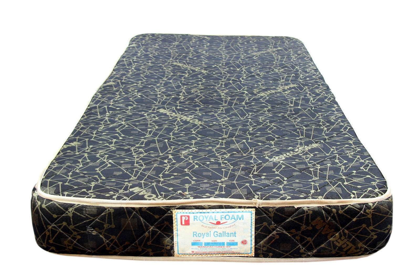 Royal Gallant JACQUARD fabric-Fully Quilted Mattress 190 X 120 X 25 CM(6ft x 4ft x 10inches) Single(Lagos Only)