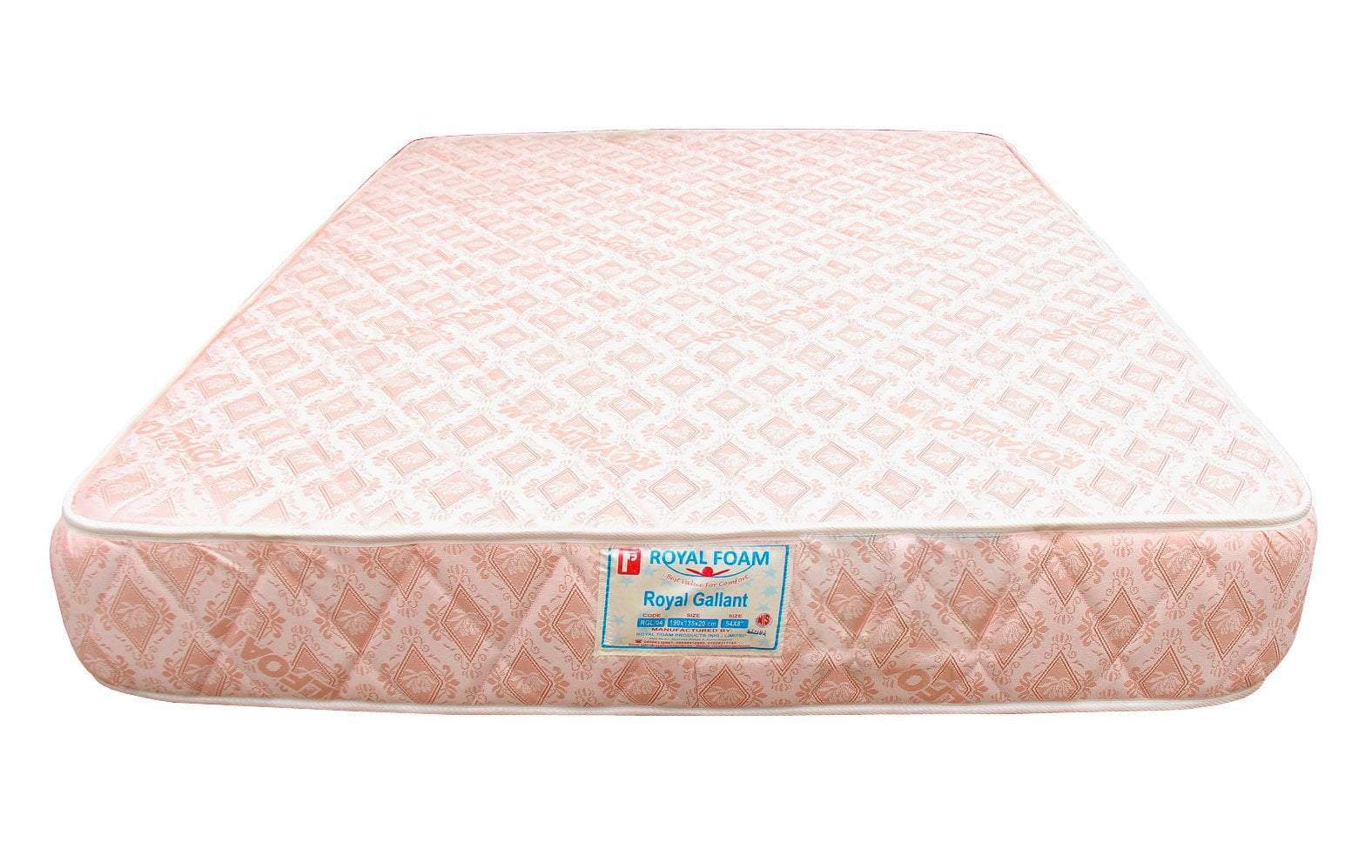 Royal Gallant JACQUARD fabric-Fully Quilted Mattress 190 X 150 X 25 CM(6ft x 5ft x 10inches) Double(Lagos Only)