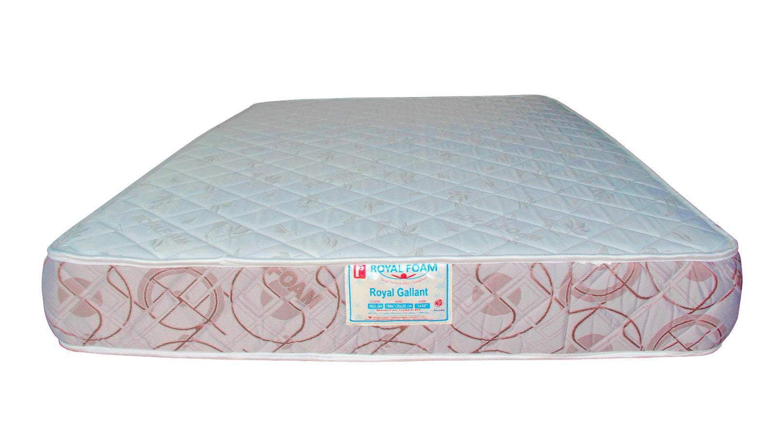 Royal Gallant Plus JACQUARD fabric-Fully Quilted Mattress 190 X 180 X 20 CM(6ft x 6ft x 8inches) 2 Adult (Queen Size)(Lagos Only)