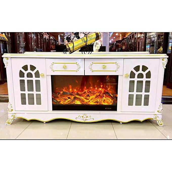 Royal TV Stand With Fire Display