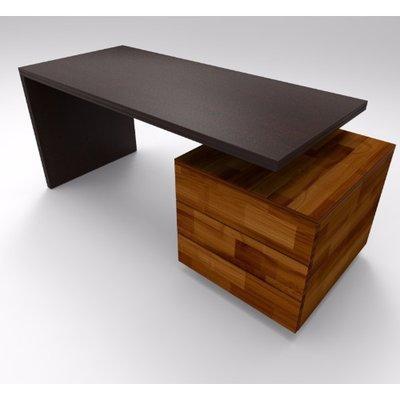 Ruby Series; Office Table -Teak and Dark-brown
