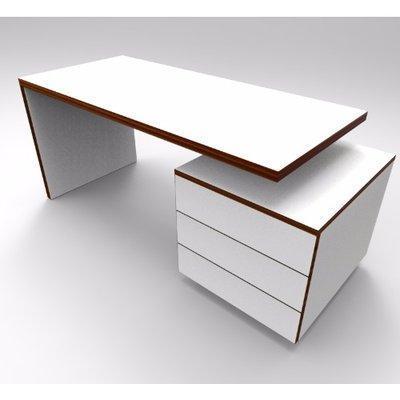 ruby-series-office-table-white-and-teak-30590243732 HomefOficeGarden HomeOffice Garden | HOG-HomeOfficeGarden | HOG