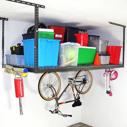 Saferacks 18". X 33". Overhead Garage Storage Rack And Accessories Kit